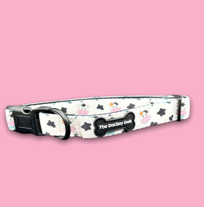 The one with the cows collar
