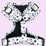 The one with the cows harness
