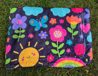 The one  with rainbows blanket