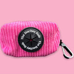 The pink cord poo bag